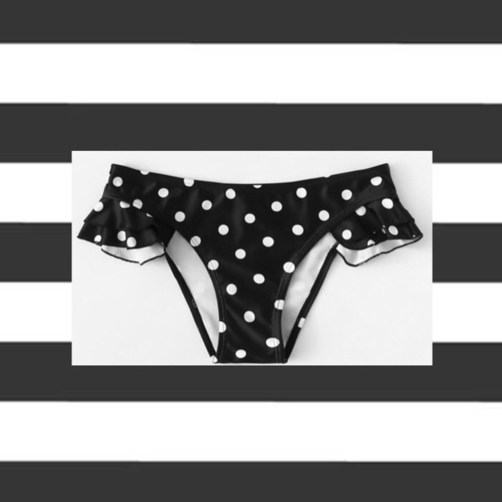 5/$25 Black & White Polka Dot Bikini Bottom
